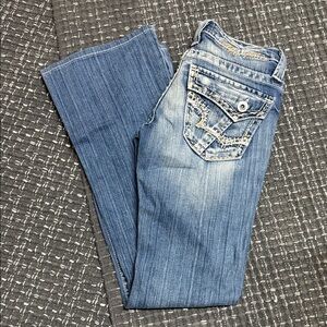 Big Star Women's Blue Bootcut Jeans with Embellished Back Pockets